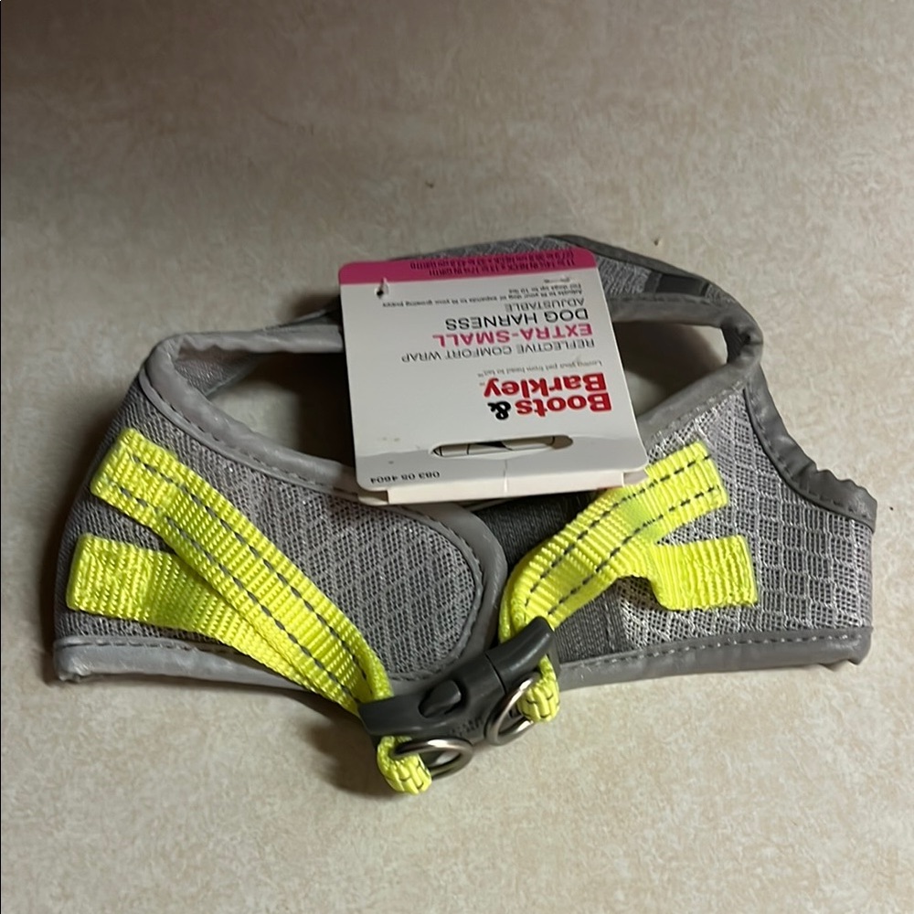 Gray and Yellow Dog Harness